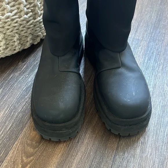 Black Cleia Flatform Neoprene combat boots - Picture 3 of 9